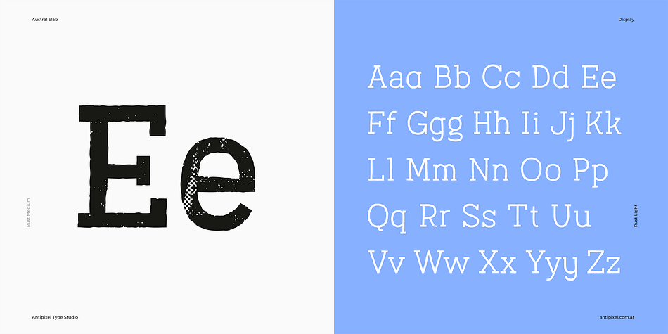 The clean fonts come in six weights: Hairline, Thin, ExtraLight, Light, Regular and Medium.