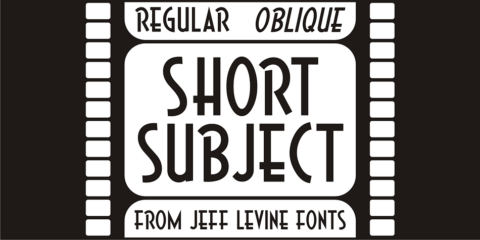 Loosely based on some hand-lettered title cards from various vintage Columbia Pictures two-reel comedies, Short Subject JNL is a pleasant sans serif typeface that is aptly suited for titling and other similar applications.