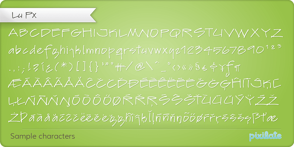 Highlighting the Lu Px font family.