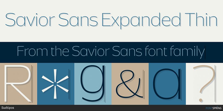 Savior Sans Expanded Thin Font