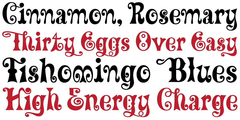 It is well suited for use on posters and book covers that require happy weirdness.