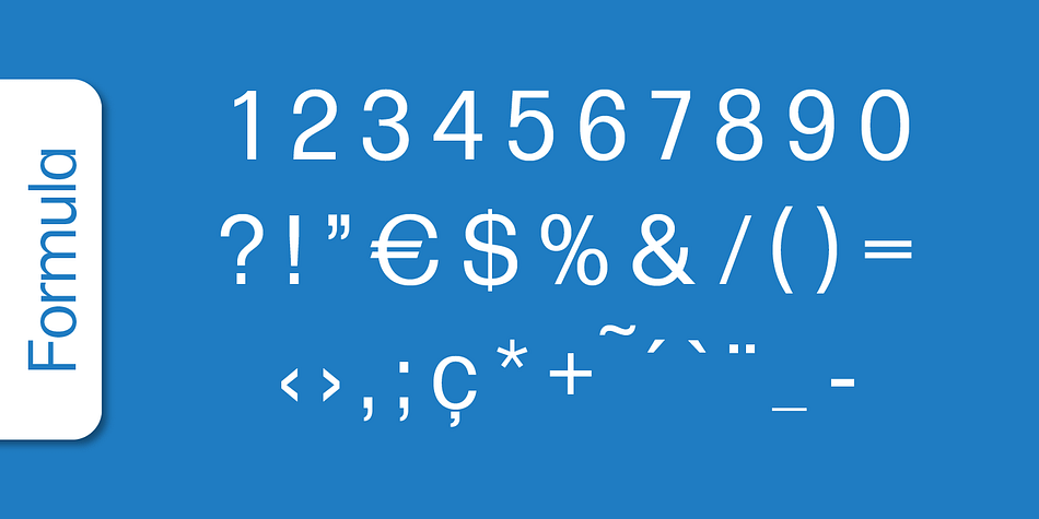 Formula Serial font family example.