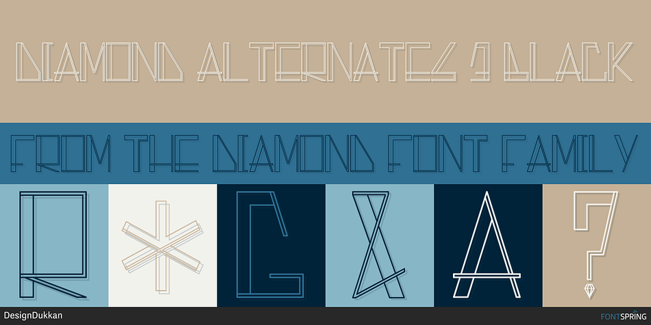 Diamond Alternates 3 Black Font
