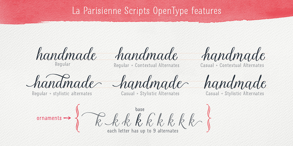 Highlighting the La Parisienne font family.