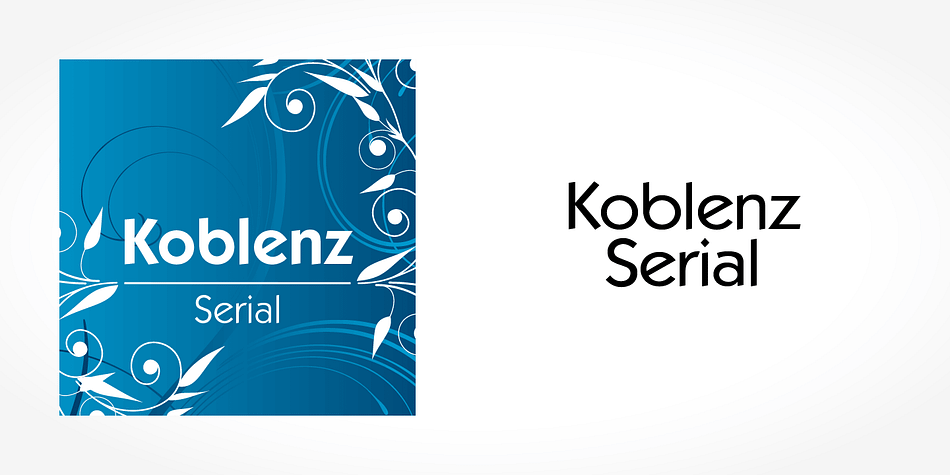 Displaying the beauty and characteristics of the Koblenz Serial font family.