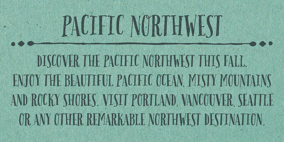 Pacific Northwest Font