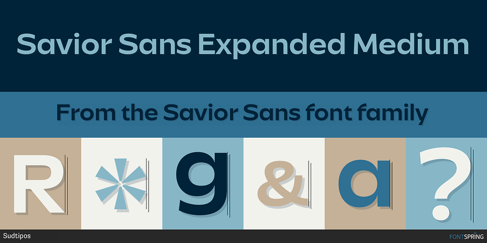 Savior Sans Expanded Medium Font
