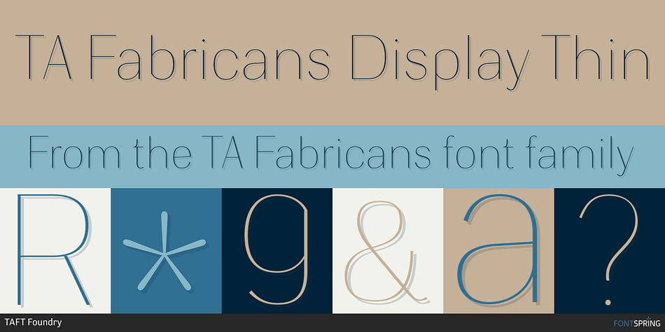 TA Fabricans Display Thin Font
