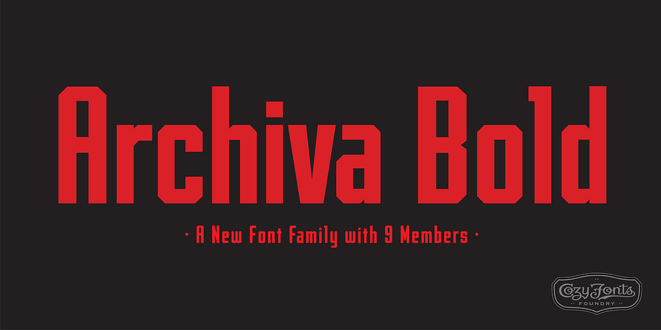 Archiva was designed to maximize limited horizontal space reserved for text, type, or headlines, titles and label wording.