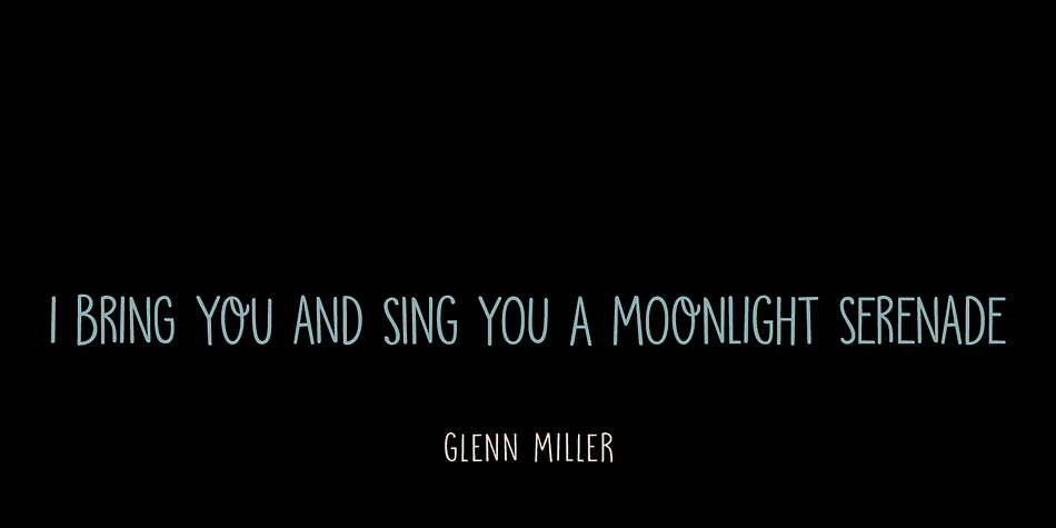 In the words of Mitchell Parish: I bring you and sing you a Moonlight Serenade!