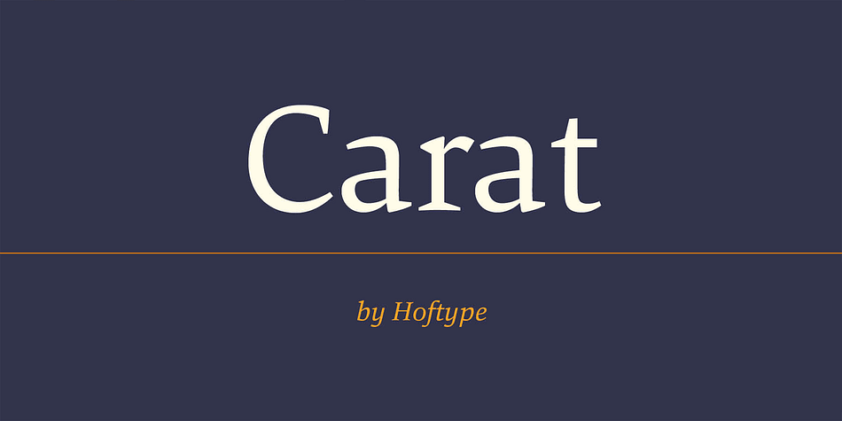 Carat is a contemporary interpretation of a classic serif type.