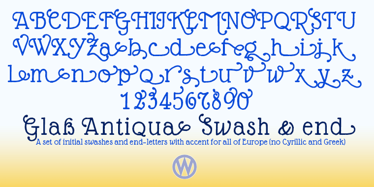 Glass designed a lot of decorative elements to go along with the font.
