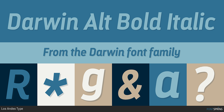 Darwin Alt Bold Italic Font