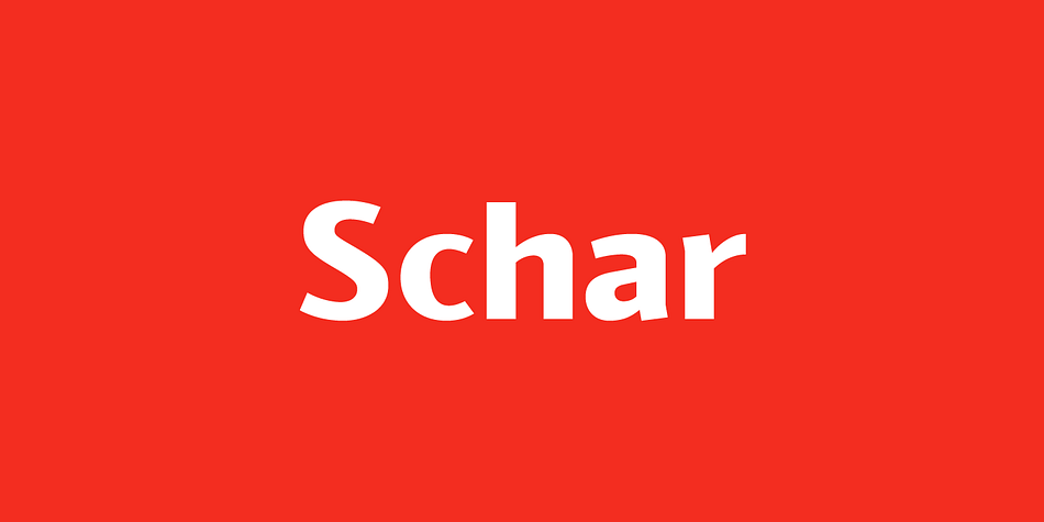 Schar font family sample image.