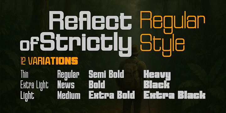 Reflect of Strictly Normal font family by Groens