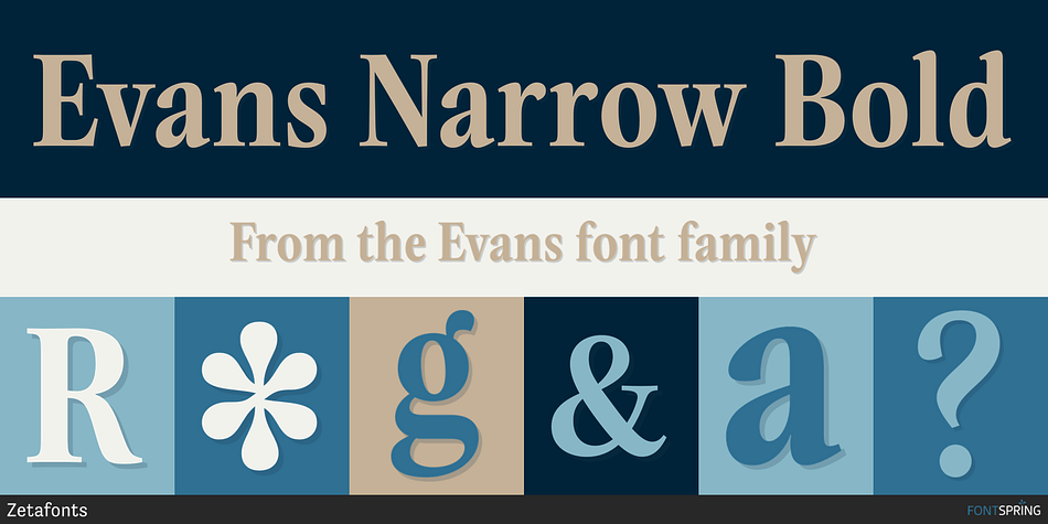 Evans Narrow Bold Font