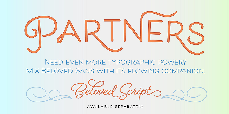 Highlighting the Beloved font family.