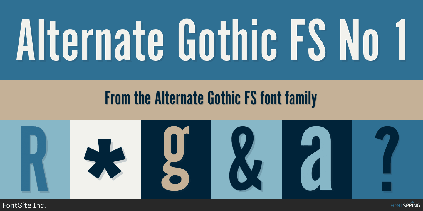 Fonts similar to Alternate Gothic FS