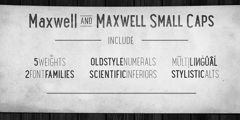 Maxwell font family example.