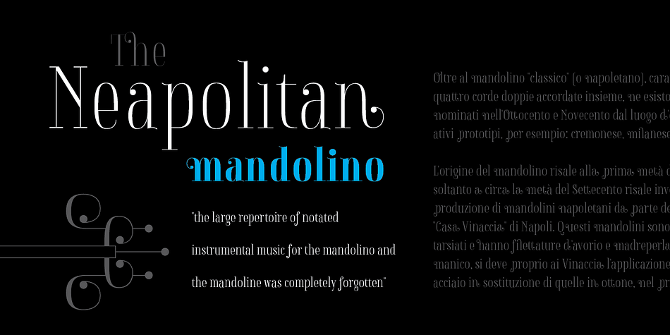 Napolitanka font family sample image.