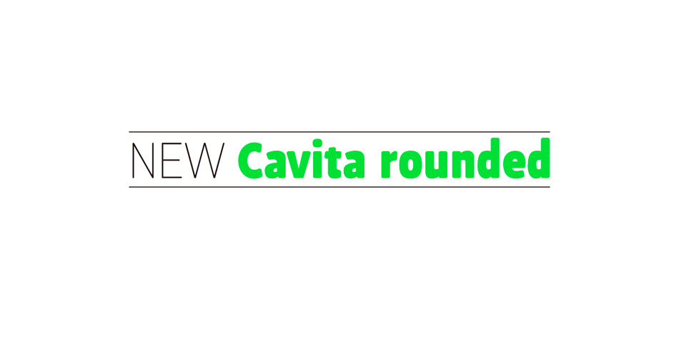 Cavita Rounded typeface is a mix between both grotesque and calligraphic models: regulars have a rough grotesque spirit, while the italics where inspired in calligraphic gestures.