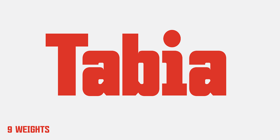 Tabia is a geometric sans serif typeface, designed by Mariya V.