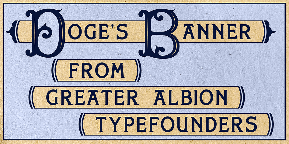 Doge’s is a set of four typefaces: Doge’s Venezia, Doge’s Delight, Doge’s Darker, and Doge’s Banner.