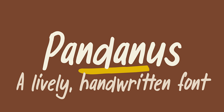 Pandanus is a lovely, handwritten typeface with a lot of flair.