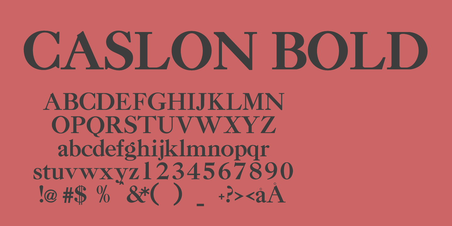 Caslon Bold Font