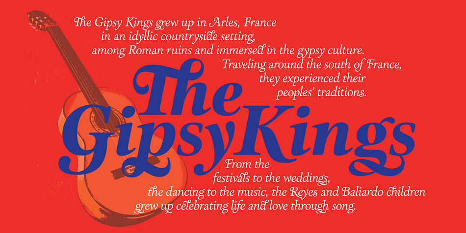 Highlighting the Park Lane font family.