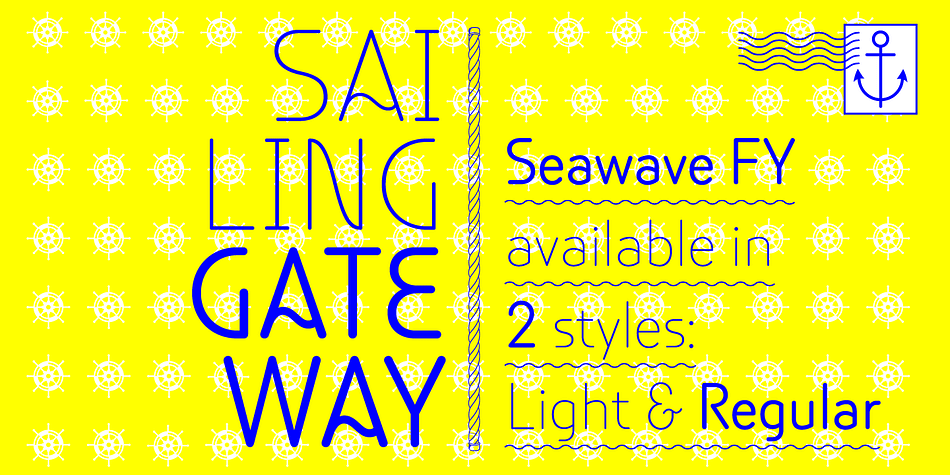 Seawave FY font family example.