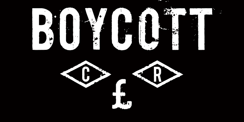 Highlighting the Boycott font family.