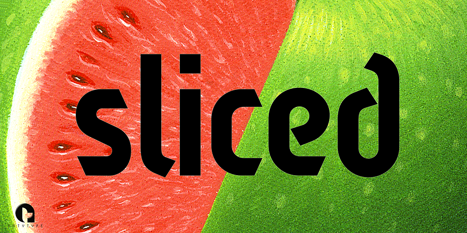 Sliced font family sample image.