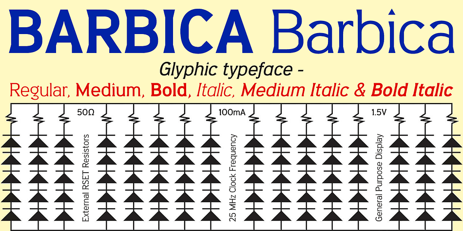 Six fonts are included - Regular, Italic, Medium, Medium Italic, Bold and Bold Italic.