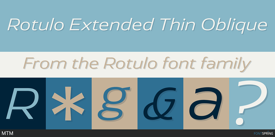 Rotulo Extended Thin Oblique Font