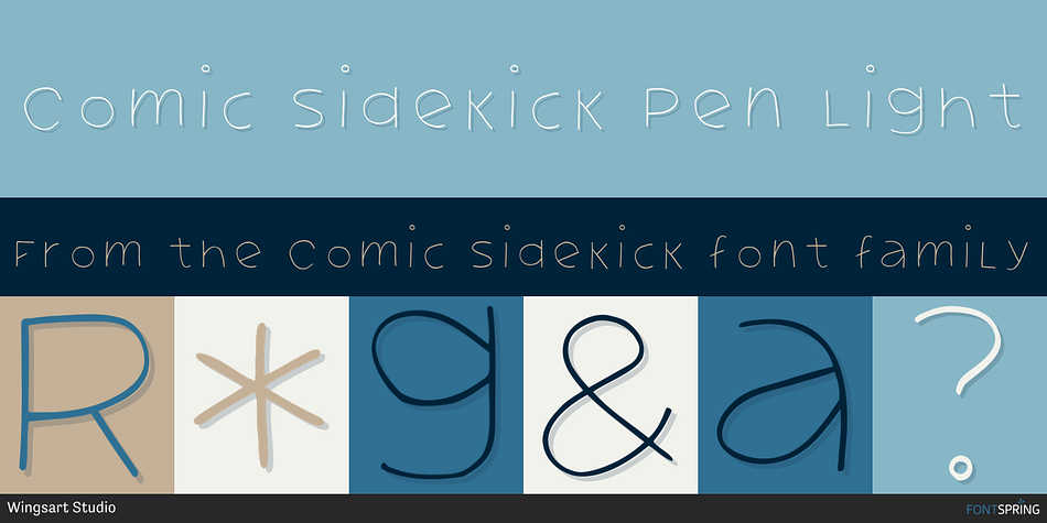 Comic Sidekick Pen Light Font