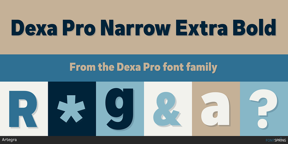 Dexa Pro Narrow Extra Bold Font