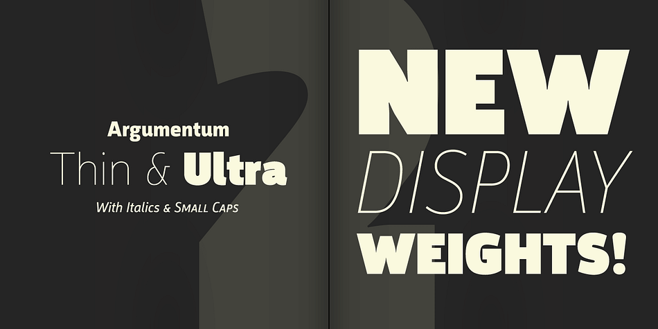 It should be useful in a wide range of tasks, whether combining the six weights with distinct Italics for editorial design, setting multiple pages of text, making financial reports, or using the highly contrasted lights and blacks for display and packaging design.