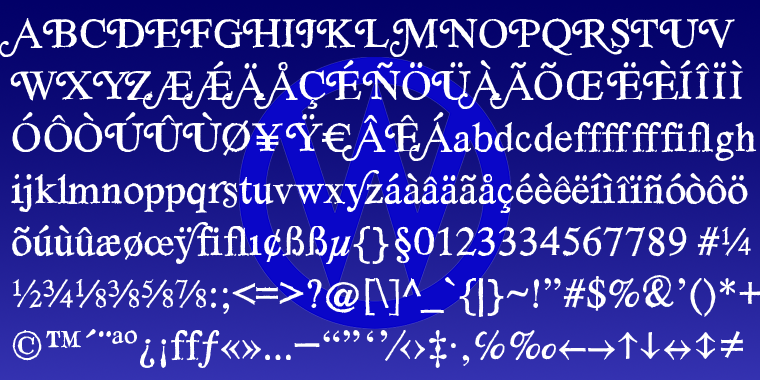 I put a second set of capital letters in the places of the »smallcaps«.