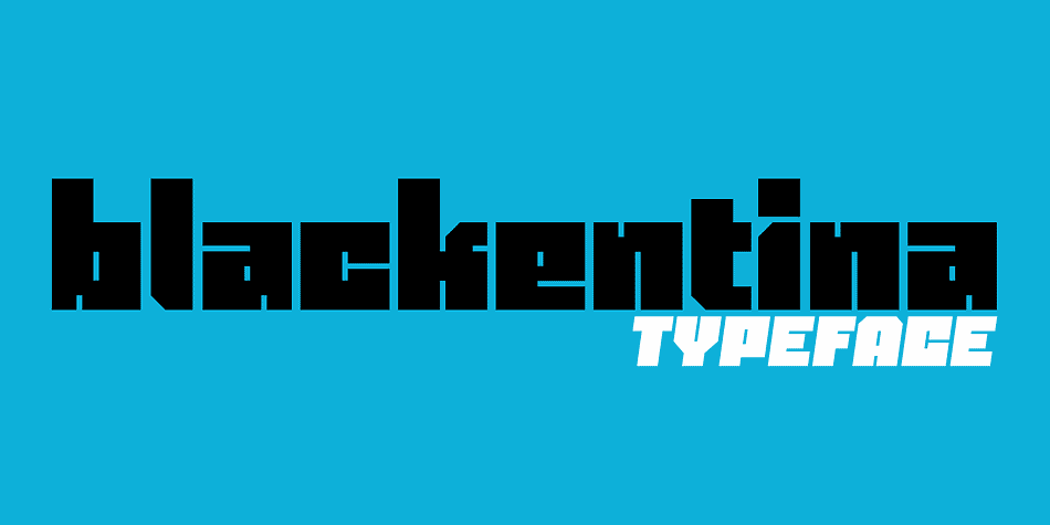Displaying the beauty and characteristics of the Blackentina 4F font family.