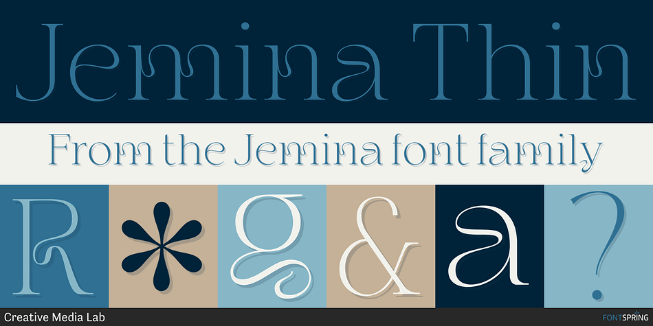 Jemina Thin Font