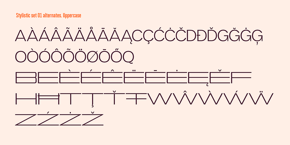 Emphasizing the popular Bw Stretch font family.