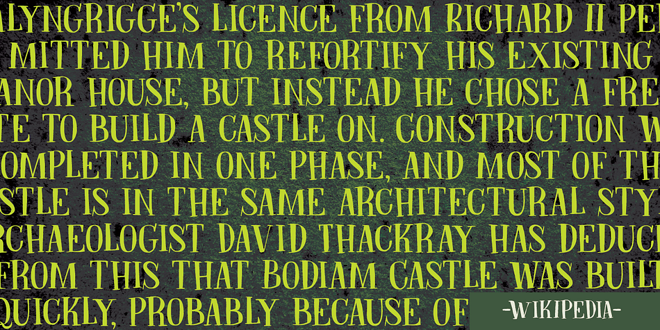 He loved it, as the castle had a moat, crenellated walls, a bunch of towers and a guy dressed up as a knight.
