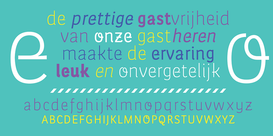 Leuk font family sample image.