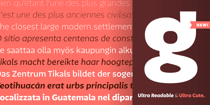 Displaying the beauty and characteristics of the Tikal Sans  font family.
