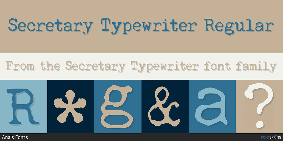 Secretary Typewriter Regular Font