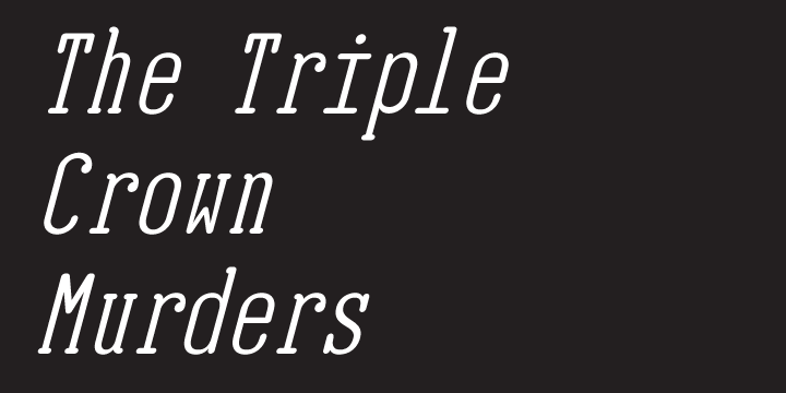 EB Jessica is a two font, display serif family by Fenotype.