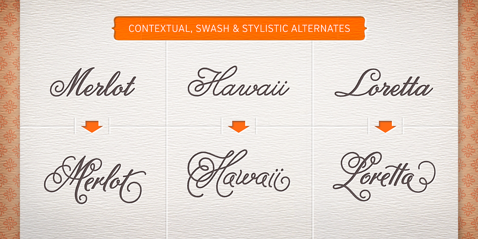 Mix in swash and stylistic alternates for extra funkiness and fun.