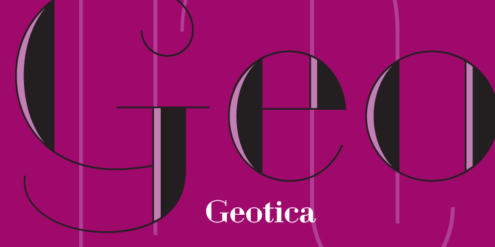 The idea behind Geotica was to build a font out of -more or less- simple geometrical line elements.