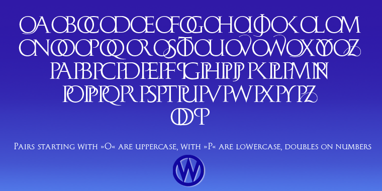 If you buy the whole set of monograms you get the basic font free of charge!
